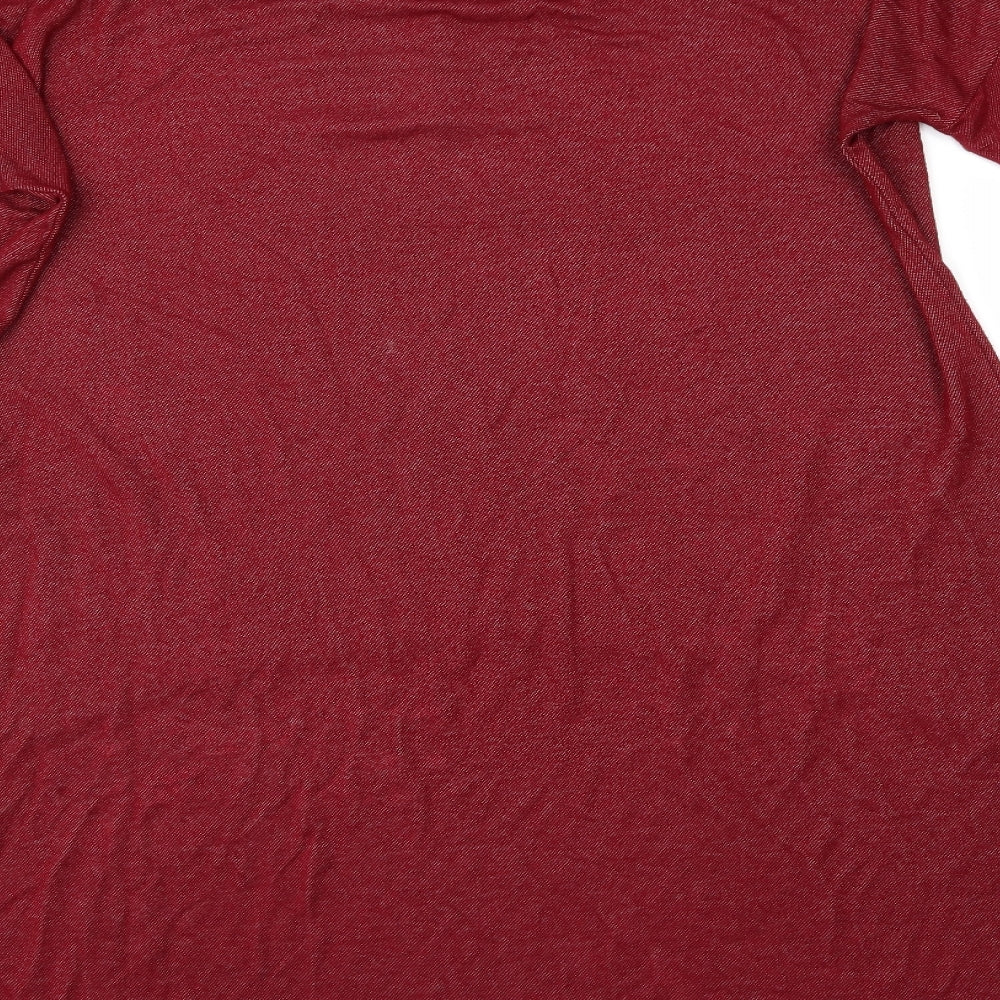 Preworn Womens Red   Basic Button-Up