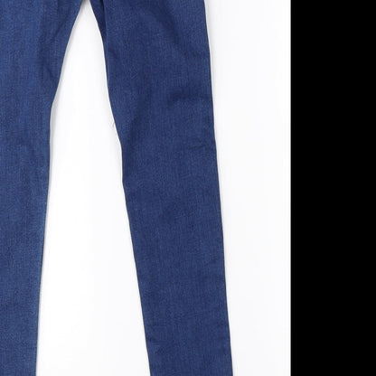 Faythlanu Womens Blue  Denim Straight Jeans Size M L27 in
