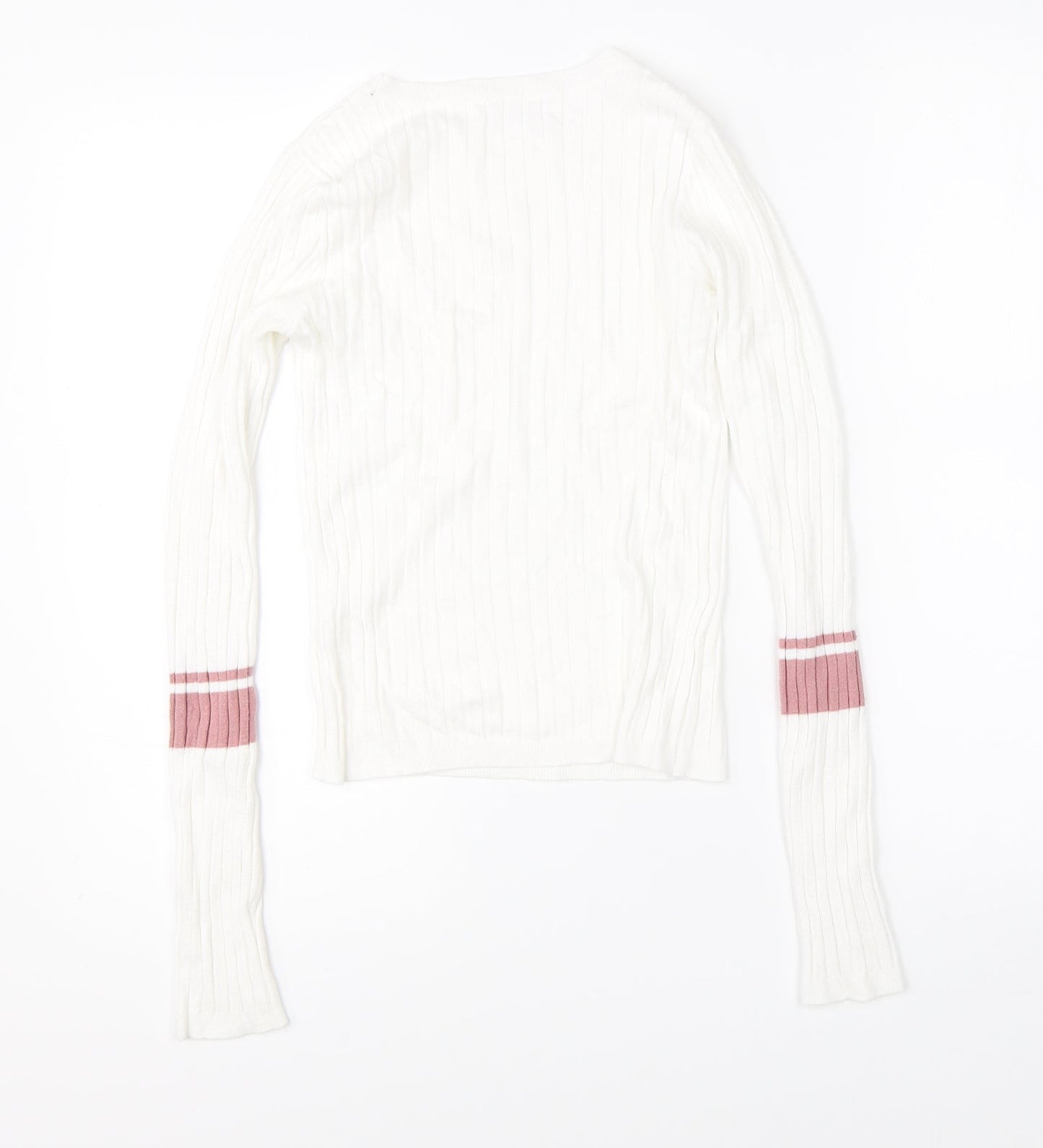 Womens UK Size S Sinsay White Pullover Jumper