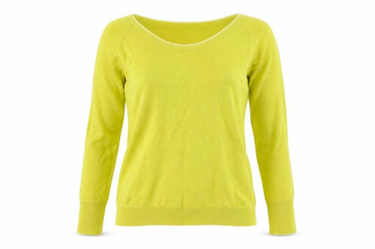 Front view of ESPRIT women’s yellow jumper, size S