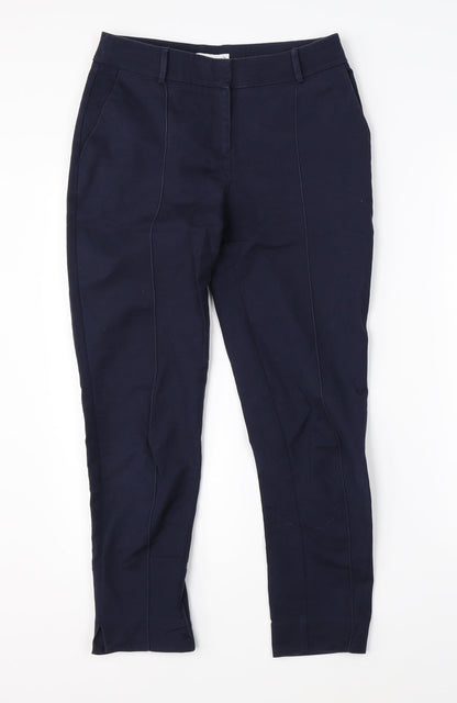 Womens UK Size 6 Warehouse Regular Fit Chino Blue Trousers