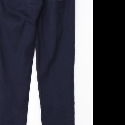 Womens UK Size 6 Warehouse Regular Fit Chino Blue Trousers