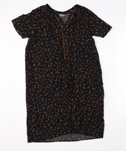 Debenhams Womens Black   T-Shirt Dress  Size 8