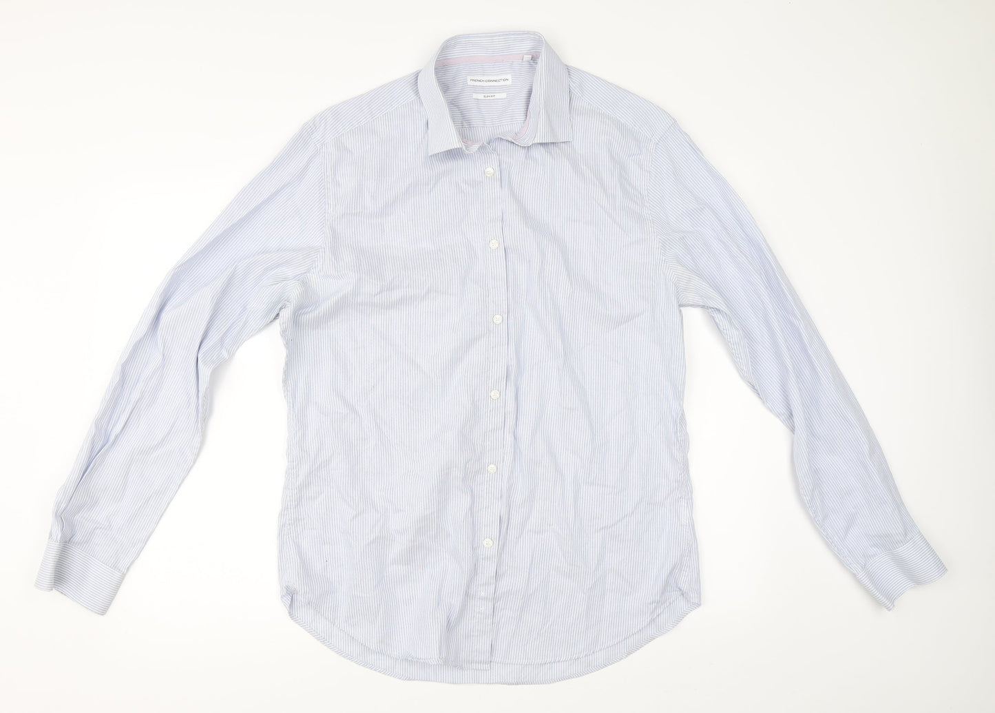 Mens UK Collar Size 42 French Connection Smart Blue  Dress Shirt