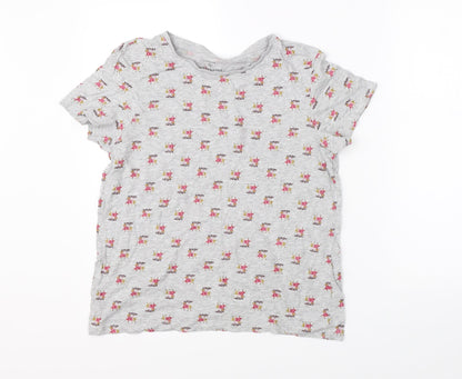 Primark Womens Grey    Pyjama Top Size S  - reindeer christmas