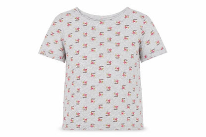 Primark Womens Grey    Pyjama Top Size S  - reindeer christmas