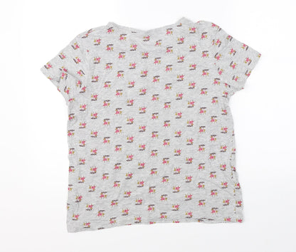Primark Womens Grey    Pyjama Top Size S  - reindeer christmas