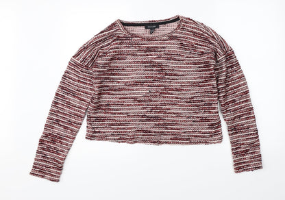 Womens UK Size S New Look Red Pullover Jumper