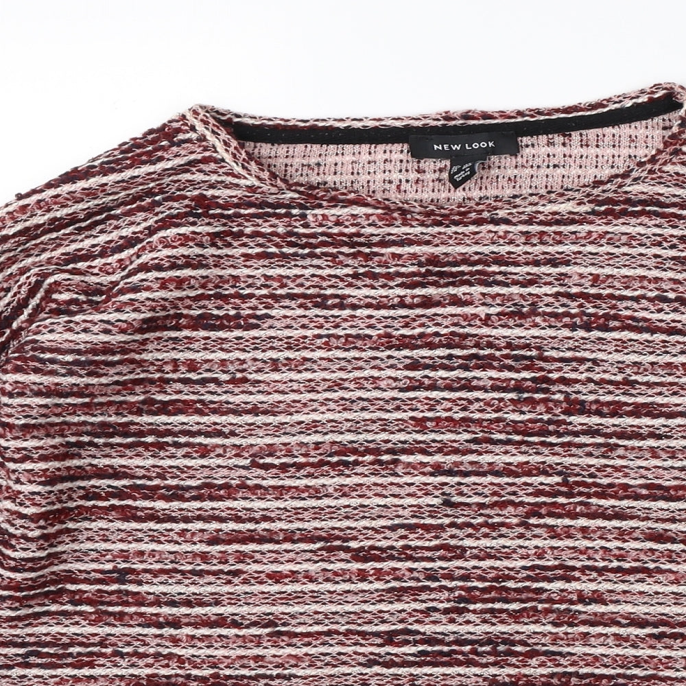 Womens UK Size S New Look Red Pullover Jumper