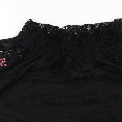 Womens UK Size 8 New Look Black Basic Blouse