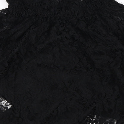 Womens UK Size 8 New Look Black Basic Blouse
