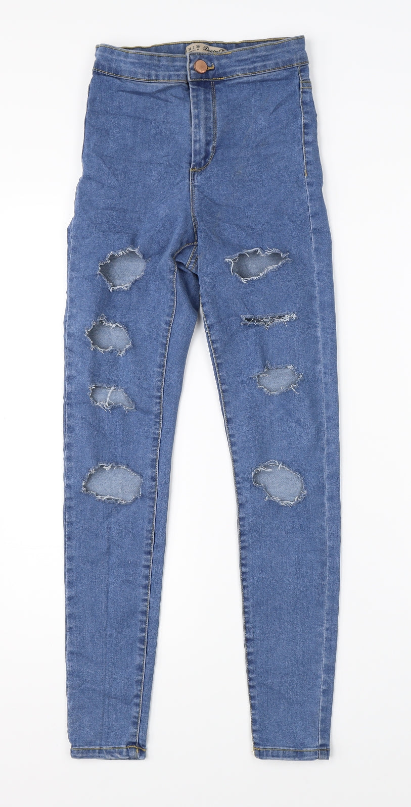 Denim Co. Womens Blue  Denim Skinny Jeans Size 6 L25 in