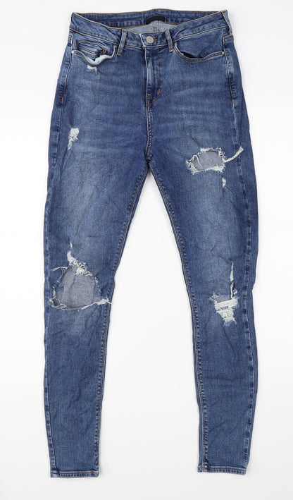 Very Womens Blue  Denim Skinny Jeans Size 10 L26 in