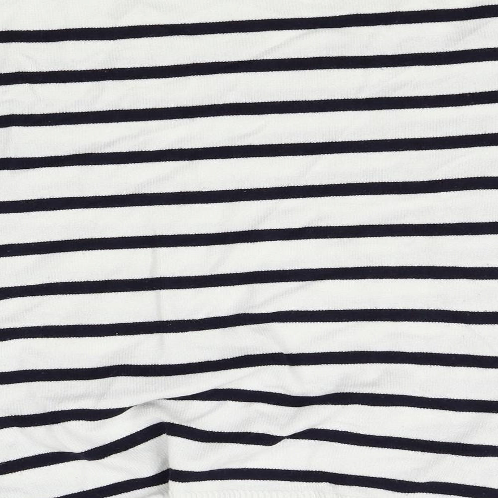 H&M Womens White Striped  Pullover Jumper Size S