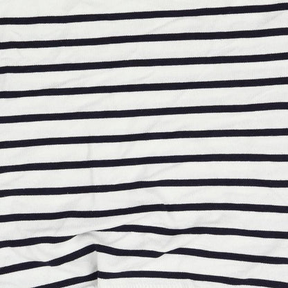 H&M Womens White Striped  Pullover Jumper Size S
