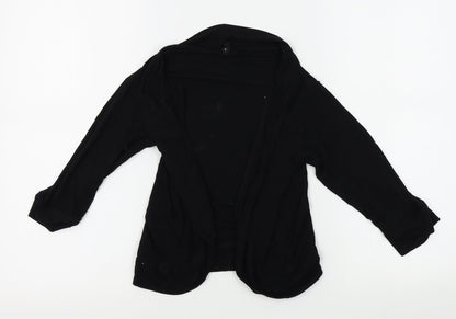 Womens UK Size L Preworn Black Cardigan Jumper