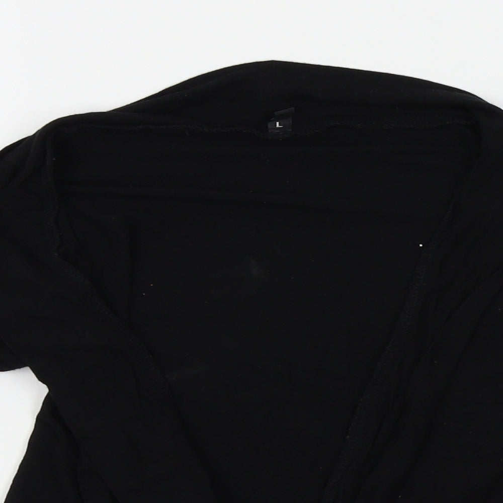 Womens UK Size L Preworn Black Cardigan Jumper