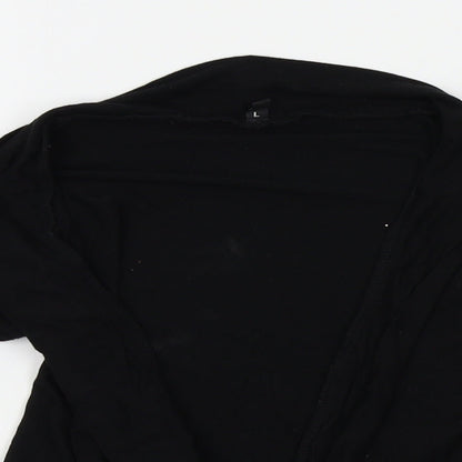 Womens UK Size L Preworn Black Cardigan Jumper