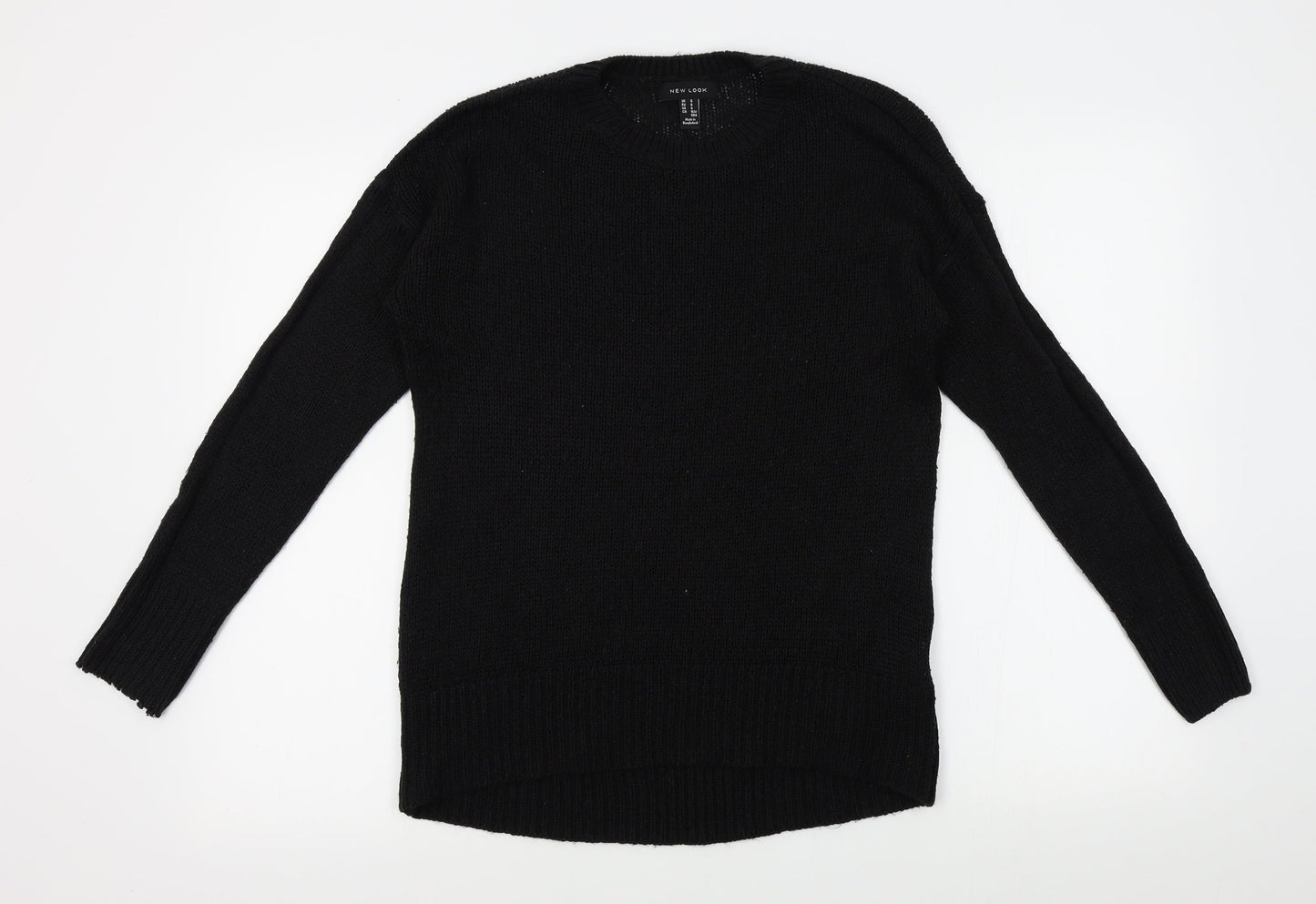 Womens UK Size S New Look Black Pullover Jumper