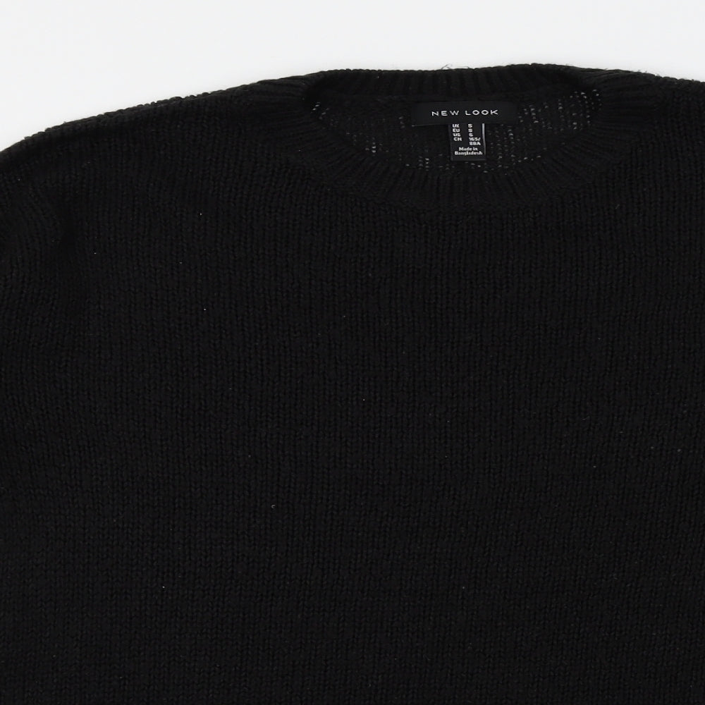 Womens UK Size S New Look Black Pullover Jumper