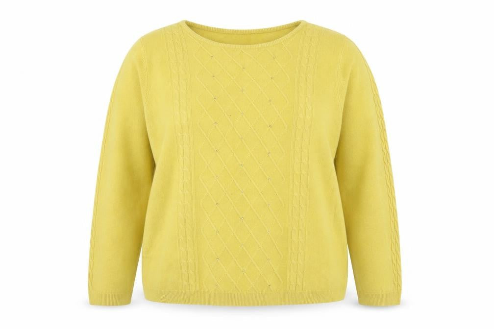 Womens UK Size 2XL Anna Rose Yellow Pullover Jumper