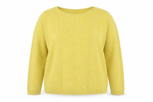 Womens UK Size 2XL Anna Rose Yellow Pullover Jumper