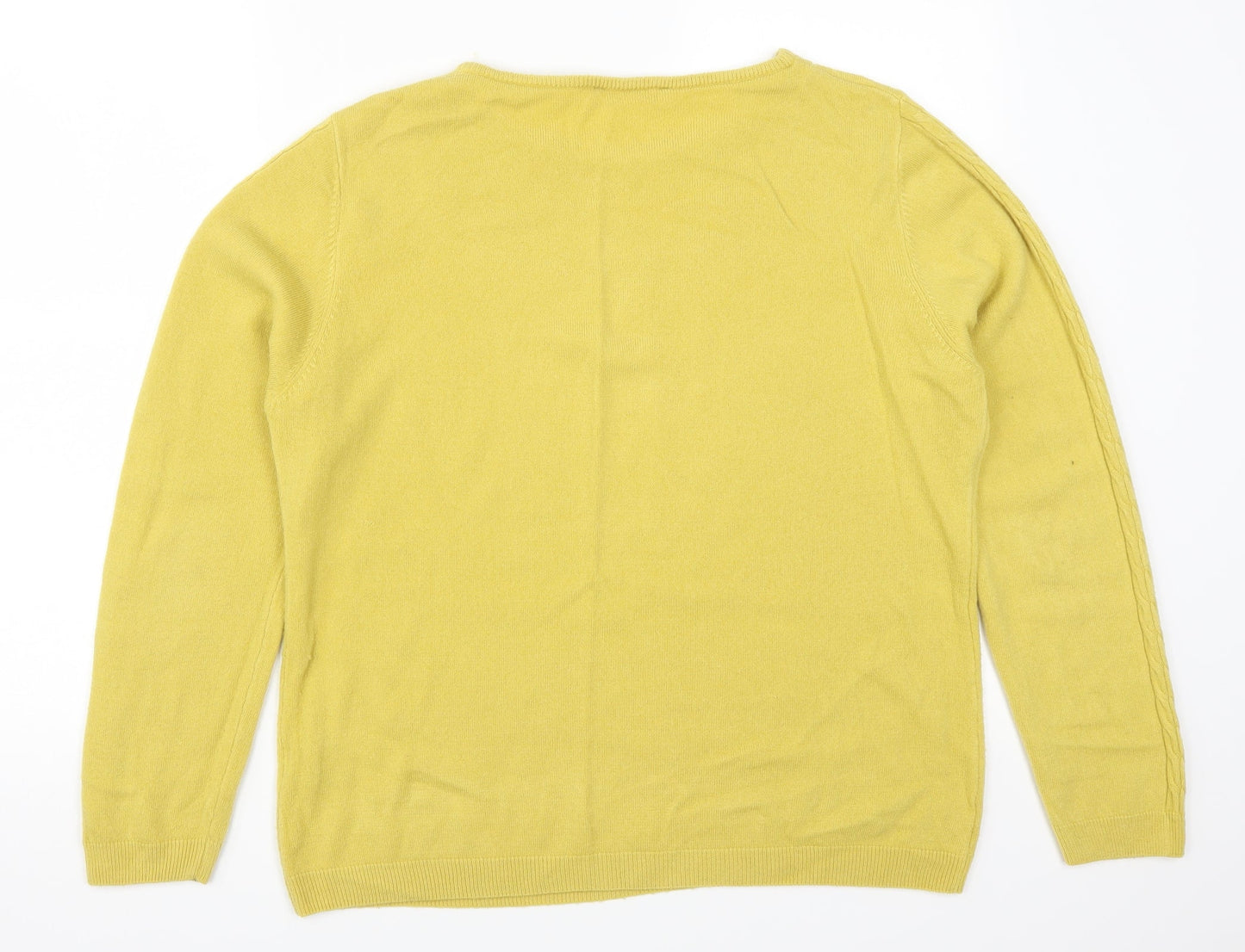 Womens UK Size 2XL Anna Rose Yellow Pullover Jumper