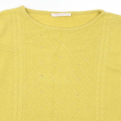 Womens UK Size 2XL Anna Rose Yellow Pullover Jumper