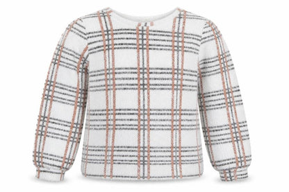 Primark Girls Grey Check  Pullover Jumper Size 9-10 Years