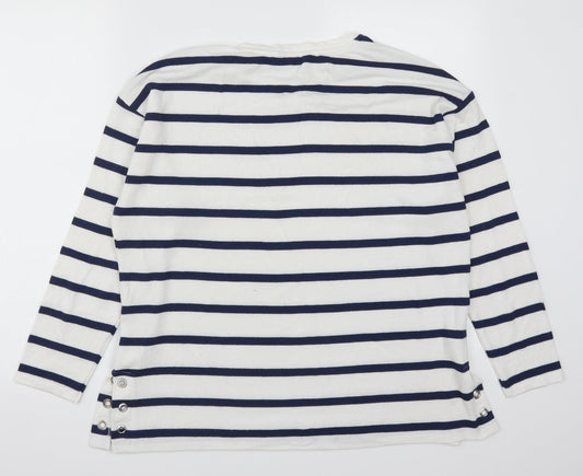 TU Womens Blue Striped  Pullover Jumper Size 14