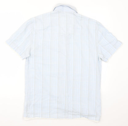 NEXT Mens Blue Check   Button-Up Size S