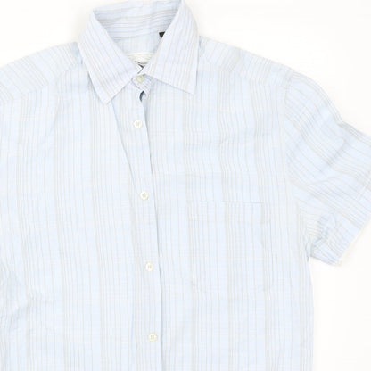NEXT Mens Blue Check   Button-Up Size S