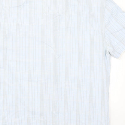 NEXT Mens Blue Check   Button-Up Size S