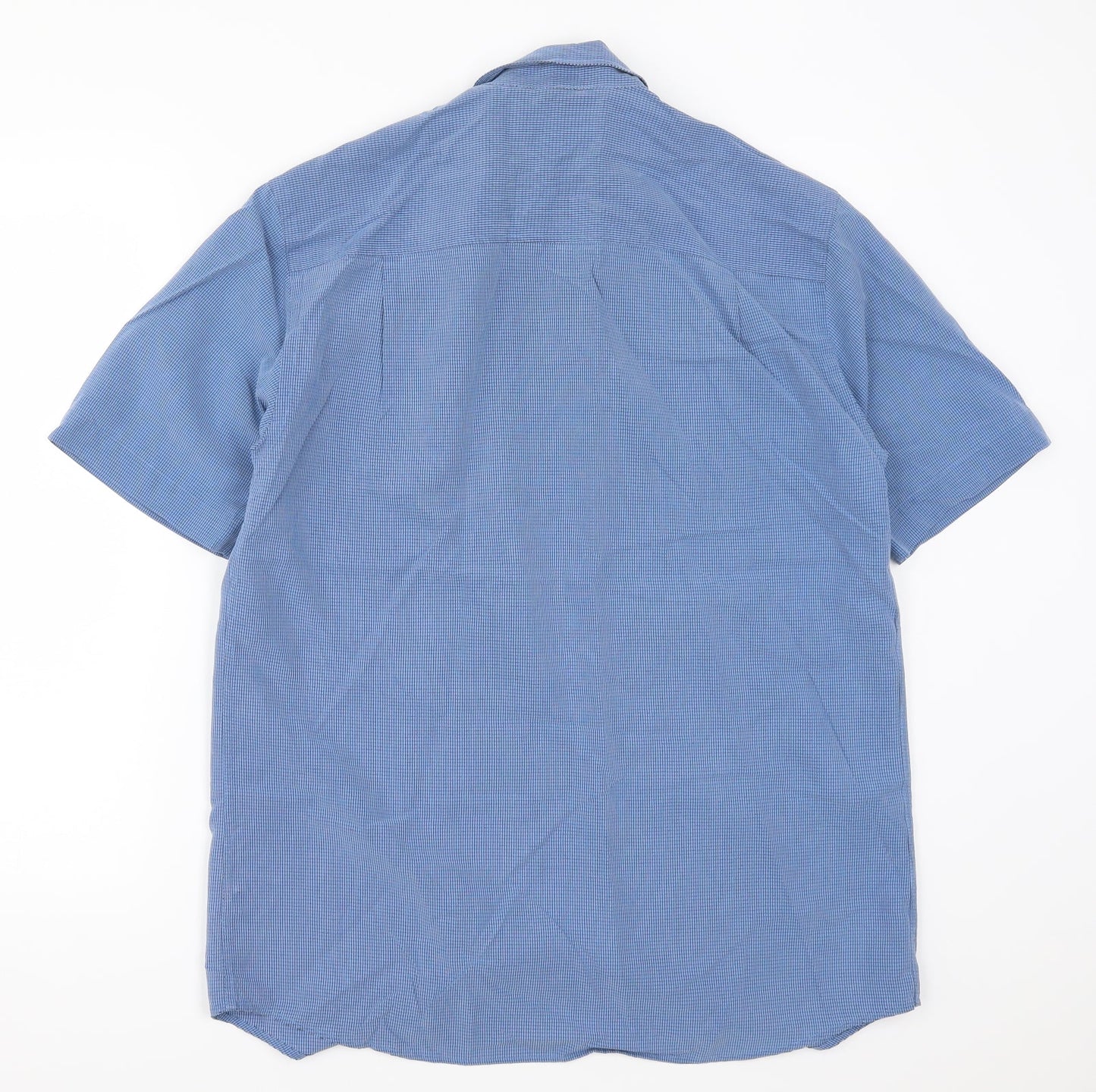 Mens UK Size S NEXT Blue  Button-Up Short Sleeve Casual Shirt