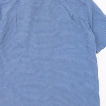 Mens UK Size S NEXT Blue  Button-Up Short Sleeve Casual Shirt