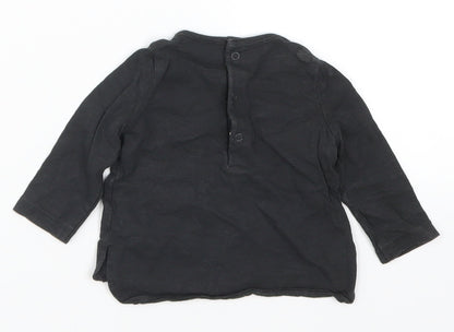 NEXT Baby Black   Basic T-Shirt Size 0-3 Months  - Leopard