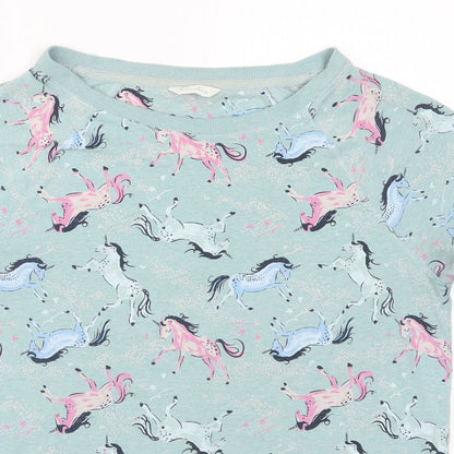 Marks and Spencer Womens Blue Solid  Top Pyjama Top Size 10  - Unicorns Loungewear