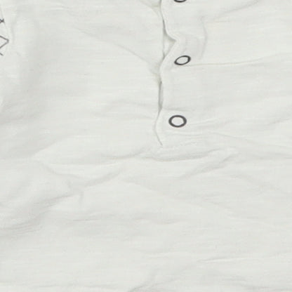 NEXT Baby White Check  Basic T-Shirt Size 0-3 Months