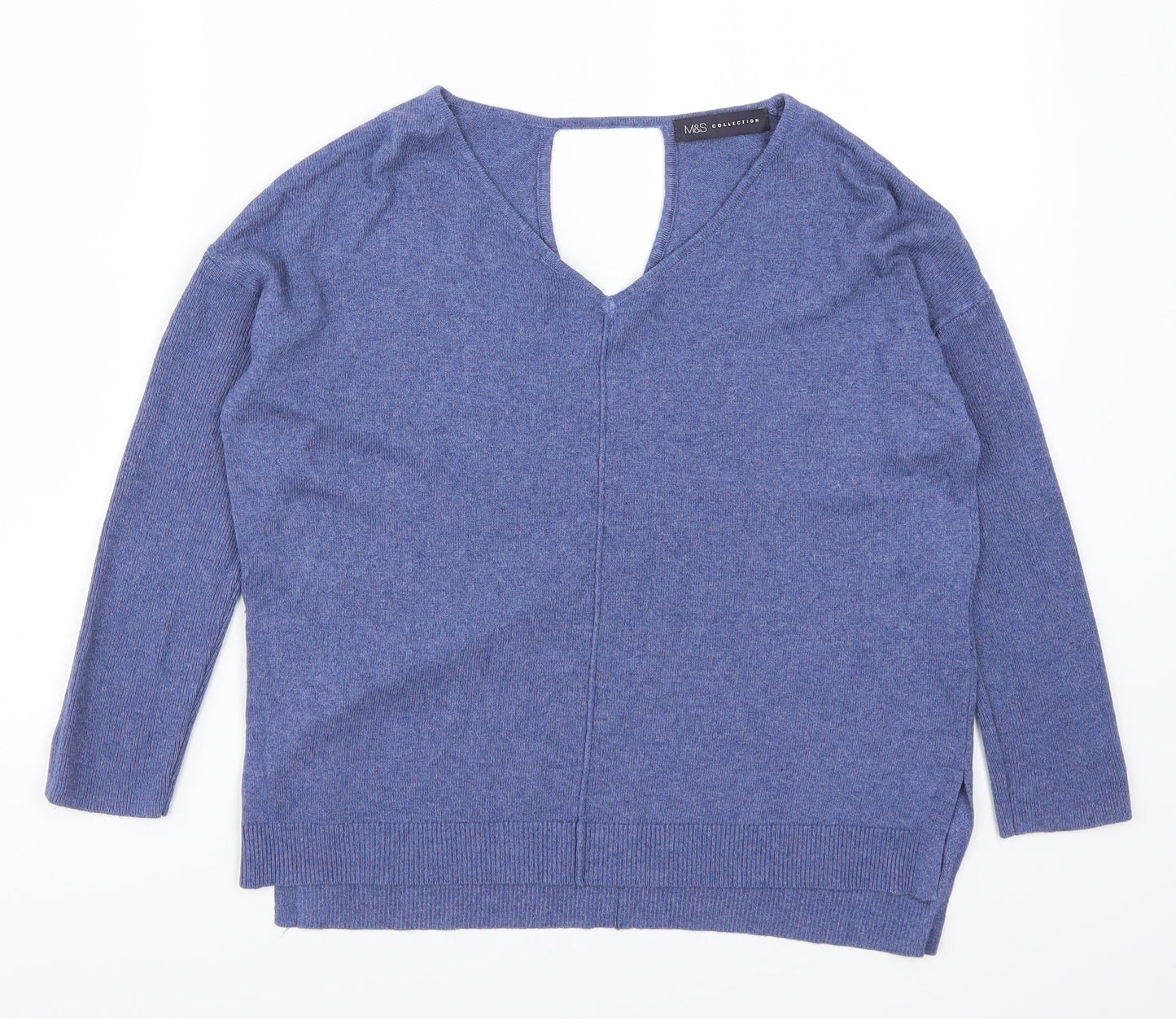 Womens UK Size 8 Marks and Spencer Blue Pullover Jumper