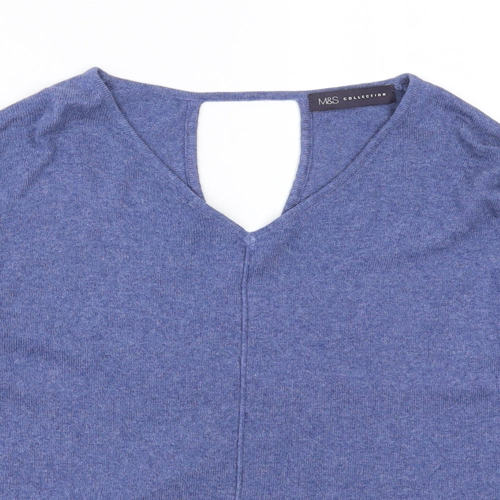 Womens UK Size 8 Marks and Spencer Blue Pullover Jumper