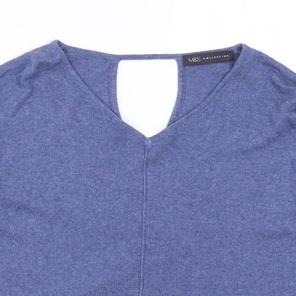 Womens UK Size 8 Marks and Spencer Blue Pullover Jumper