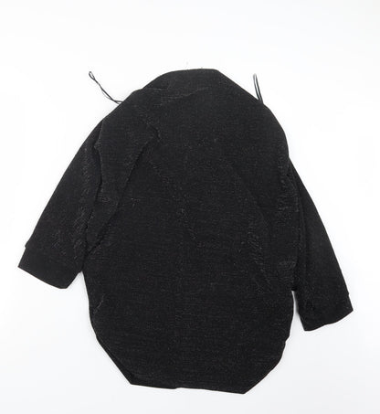 Womens UK Size 14 Quiz Black Basic T-Shirt