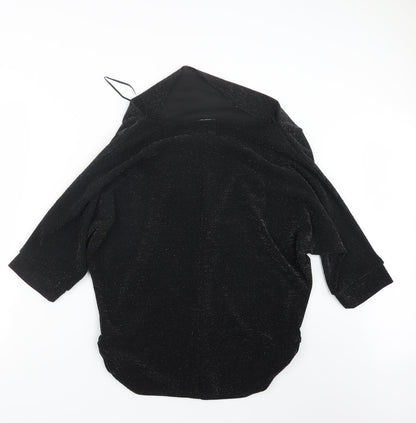 Womens UK Size 14 Quiz Black Basic T-Shirt