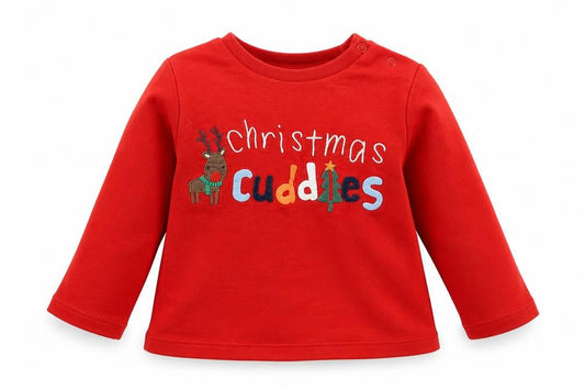 F&F Baby Red Geometric  Babydoll Pyjama Set Size 12-18 Months  - Christmas