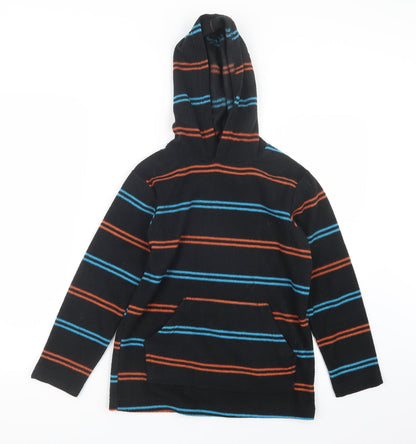 F&F Boys Black Striped  Pullover Hoodie Size 10-11 Years