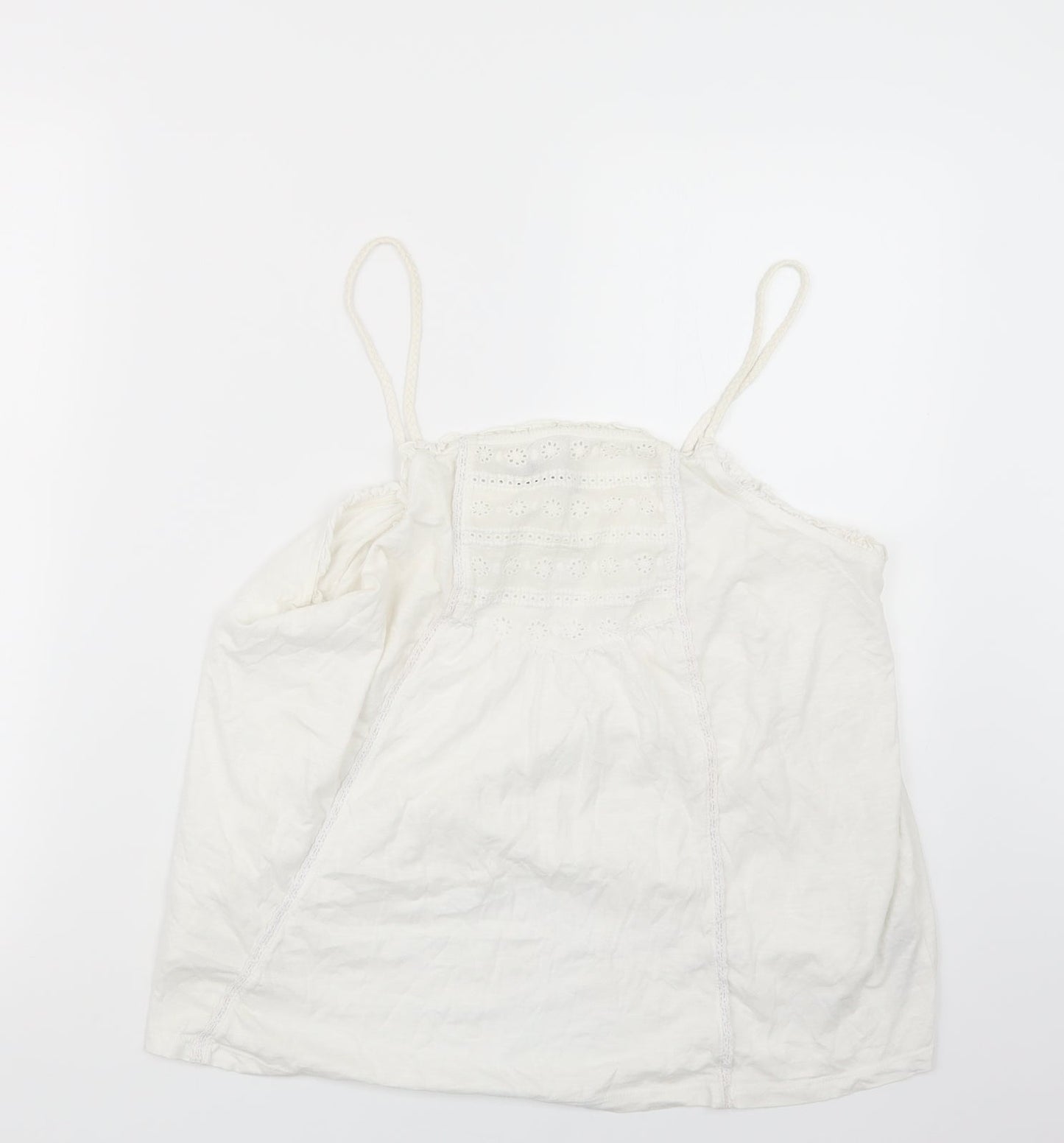 Womens UK Size 14 New Look White Basic Tank