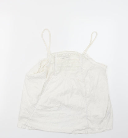 Womens UK Size 14 New Look White Basic Tank