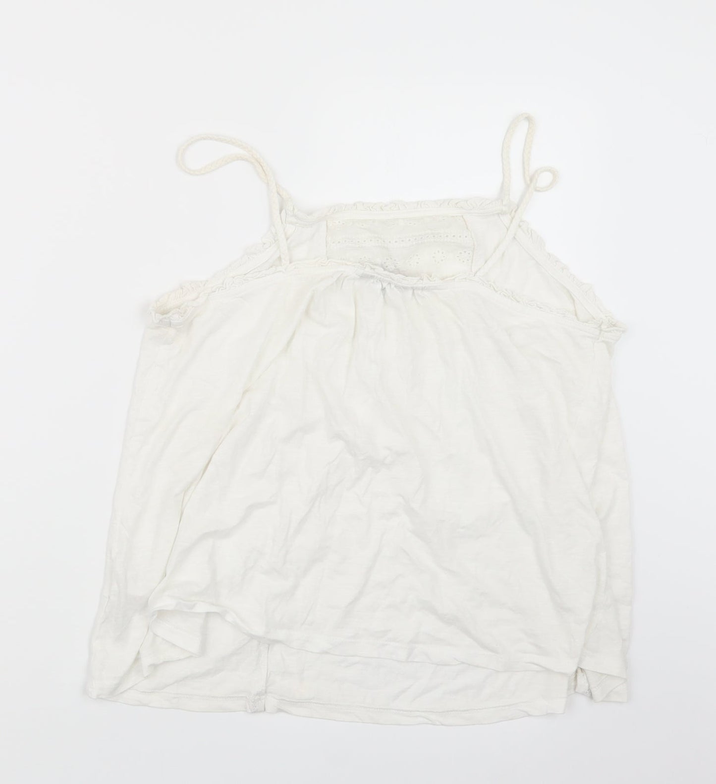 Womens UK Size 14 New Look White Basic Tank