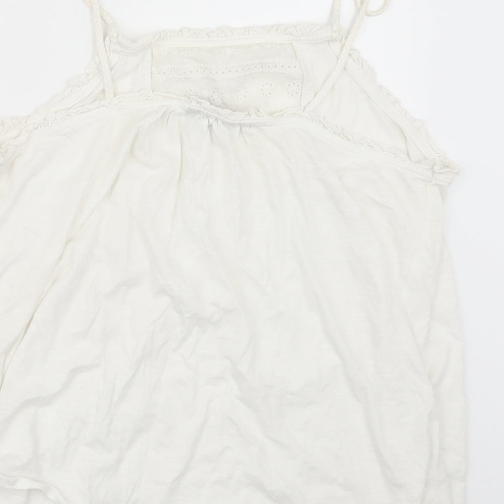 Womens UK Size 14 New Look White Basic Tank