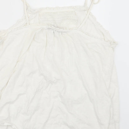 Womens UK Size 14 New Look White Basic Tank